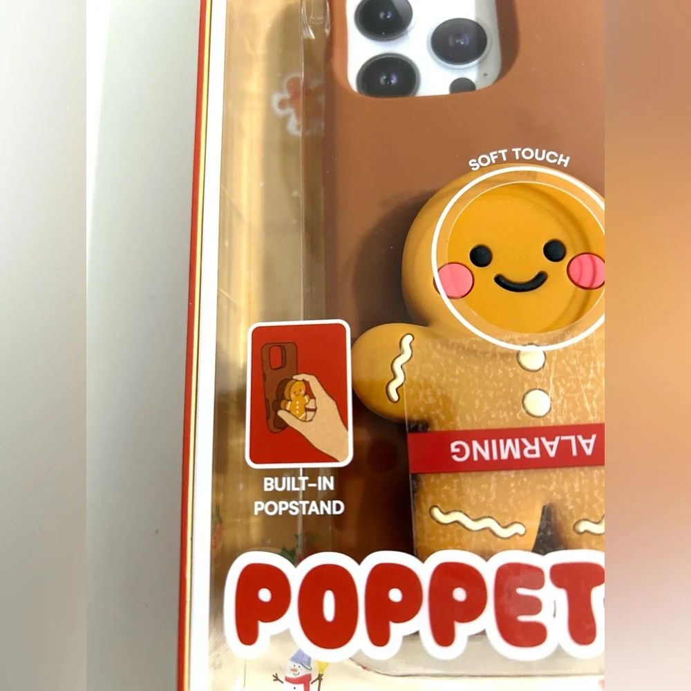 Artikl Poppet iPhone Case 16 Pro Max gingerbread man‎ stand NWT